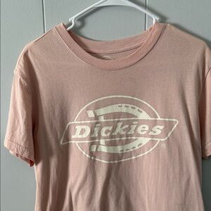 Dickies Pale Pink Logo Tee with White Print